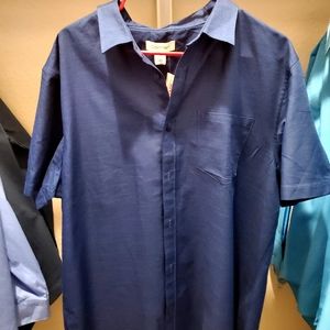 Calvin Klein Blue Short Sleeve Button Down